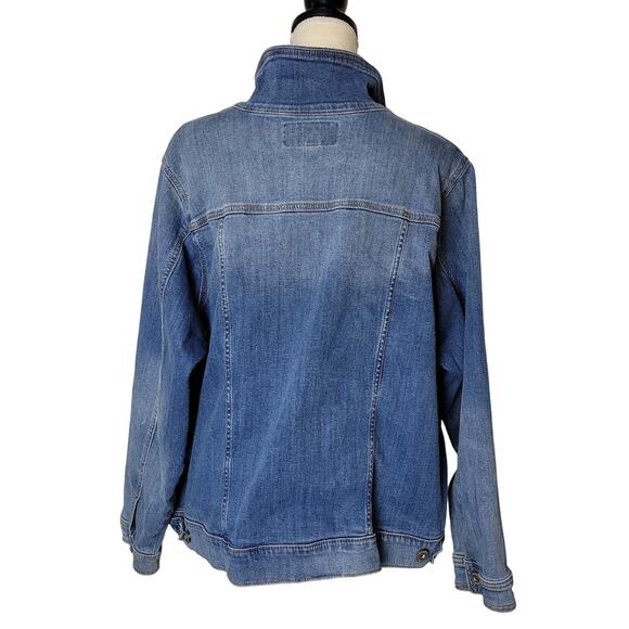 Torrid Denim Jacket Blue Mid Wash Size 4 Standard 4X Button - Picture 5 of 9